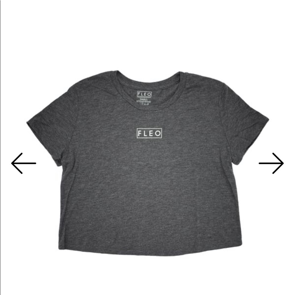 Fleo Parker Crop Tee Dark Heather Gray